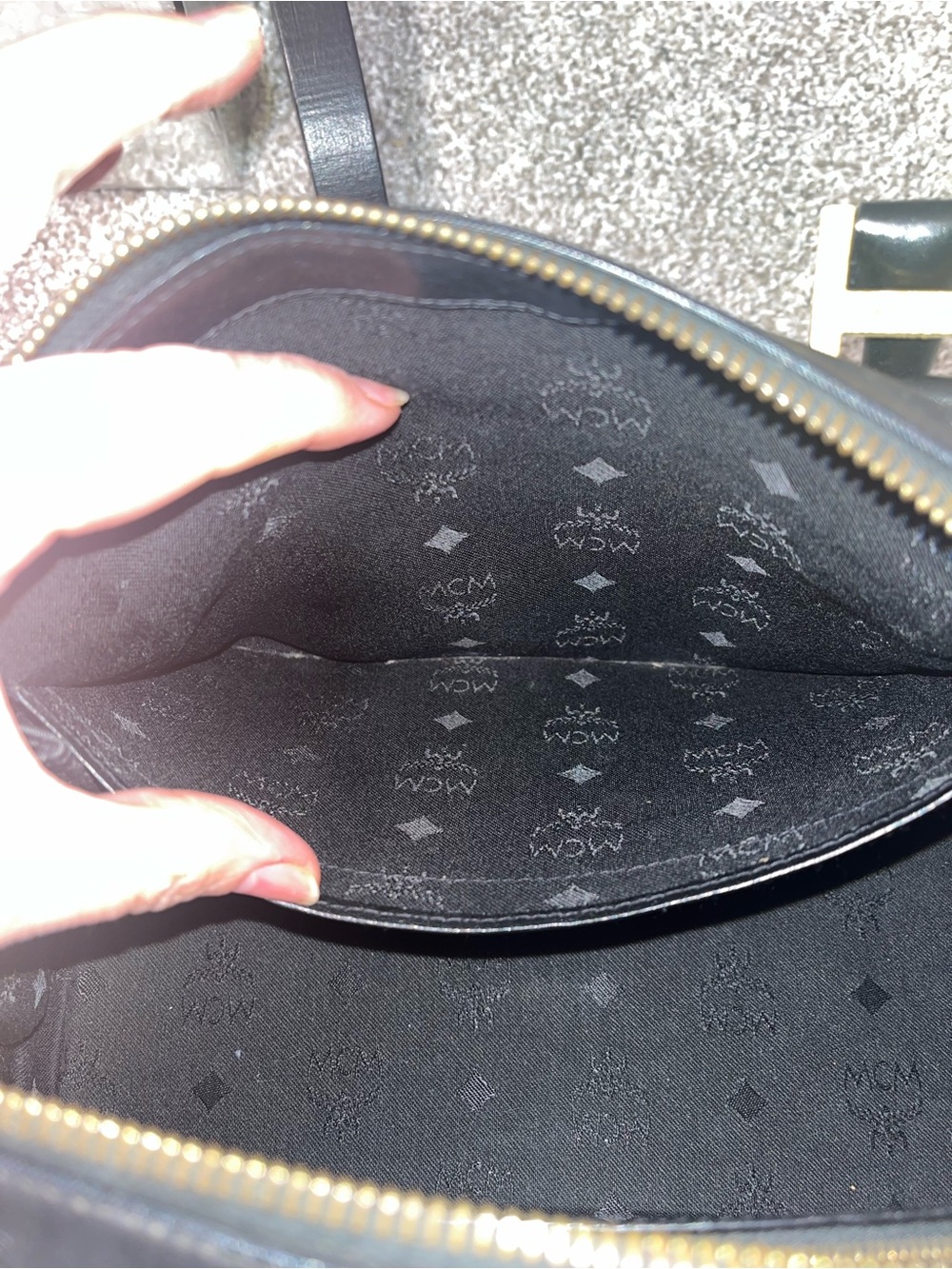 MCM Black Visetos Boston Bag - Picture 9 of 12